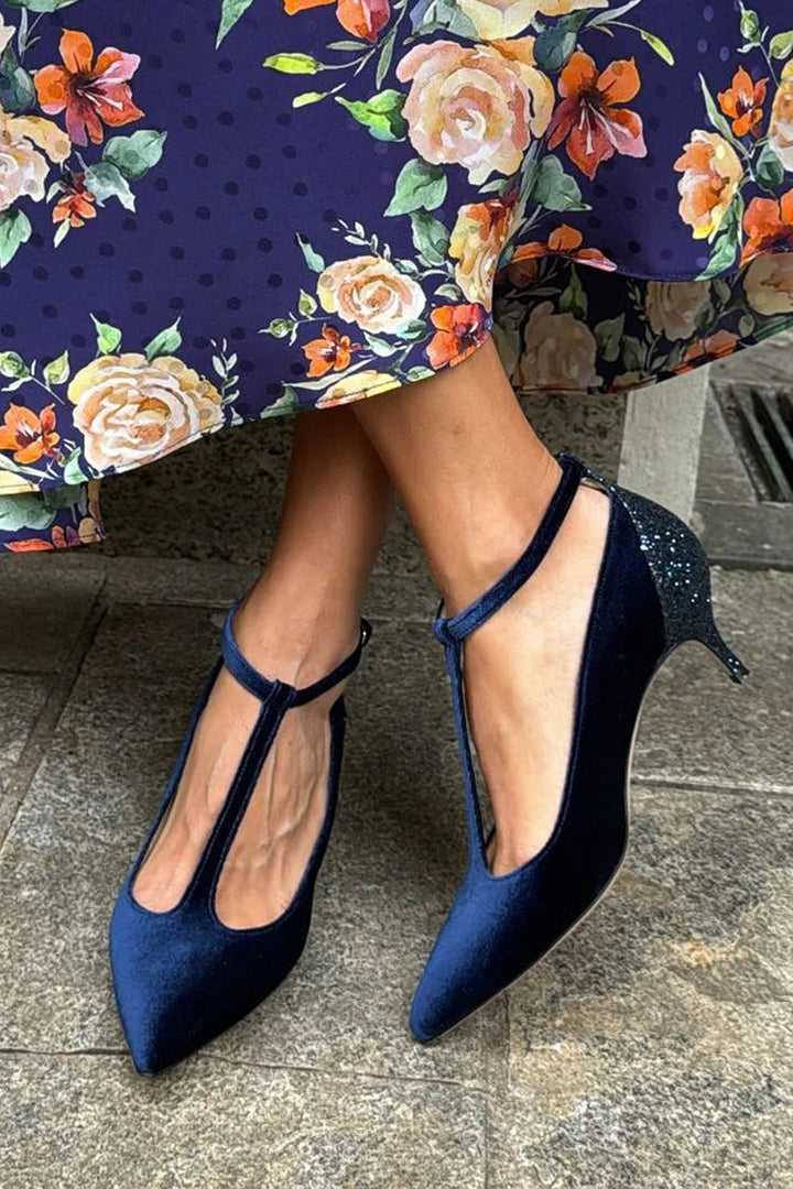 Anouk | Shimmering Kitten Heel