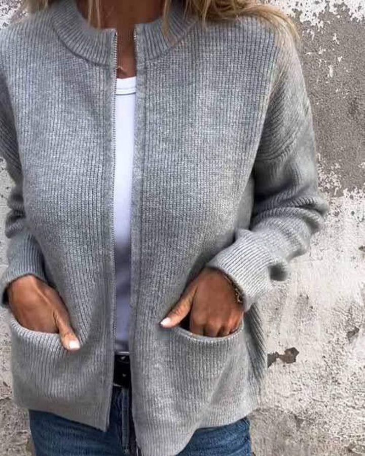 Zoya | Autumn Zip-Up Cardigan
