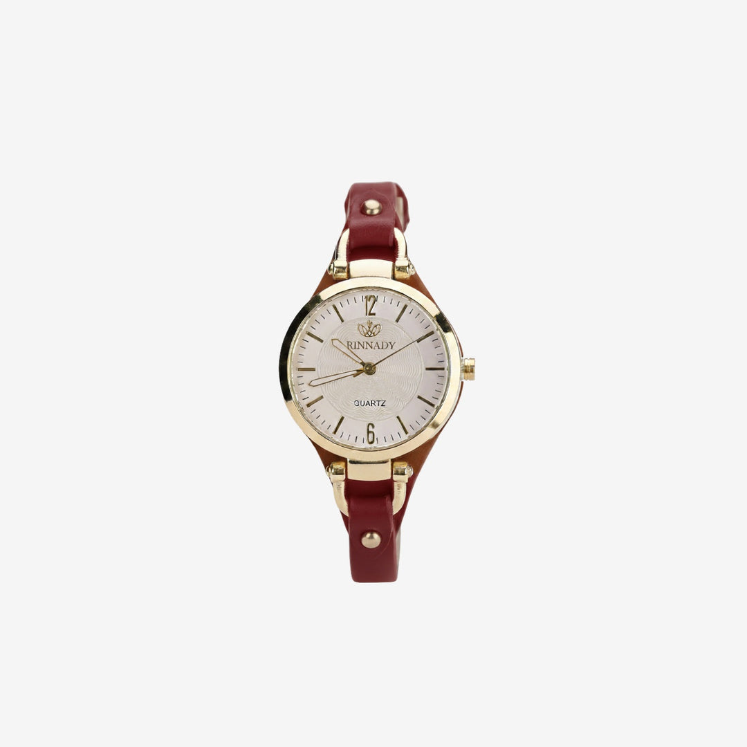 Refined Leather Rinnady Strap Watch