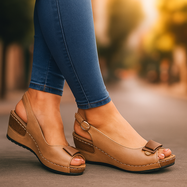 Alma | Elegant Wedge Sandals