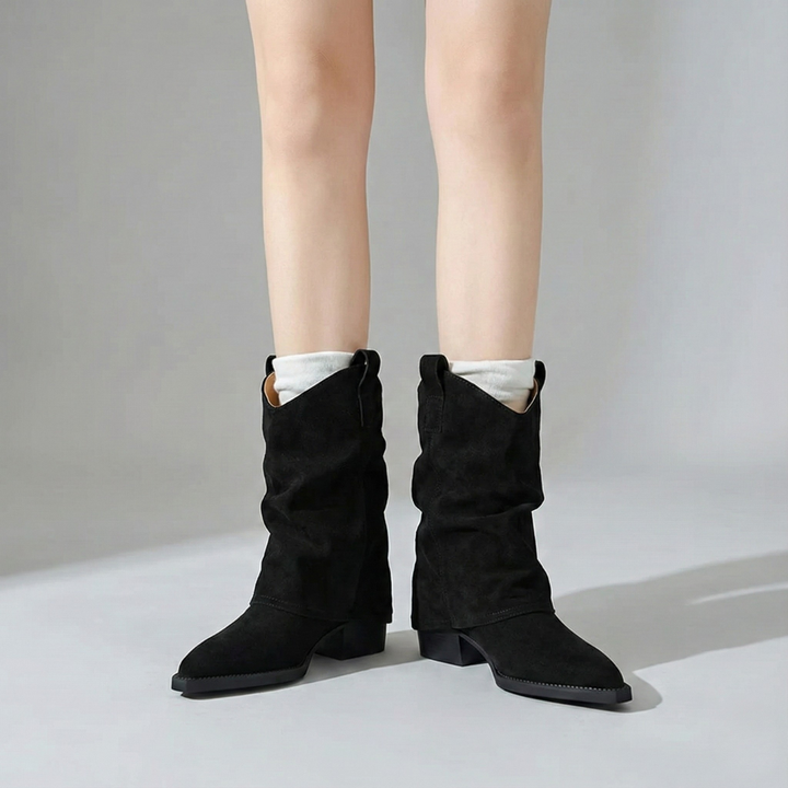 Audrey | Vintage Look Suede Boots