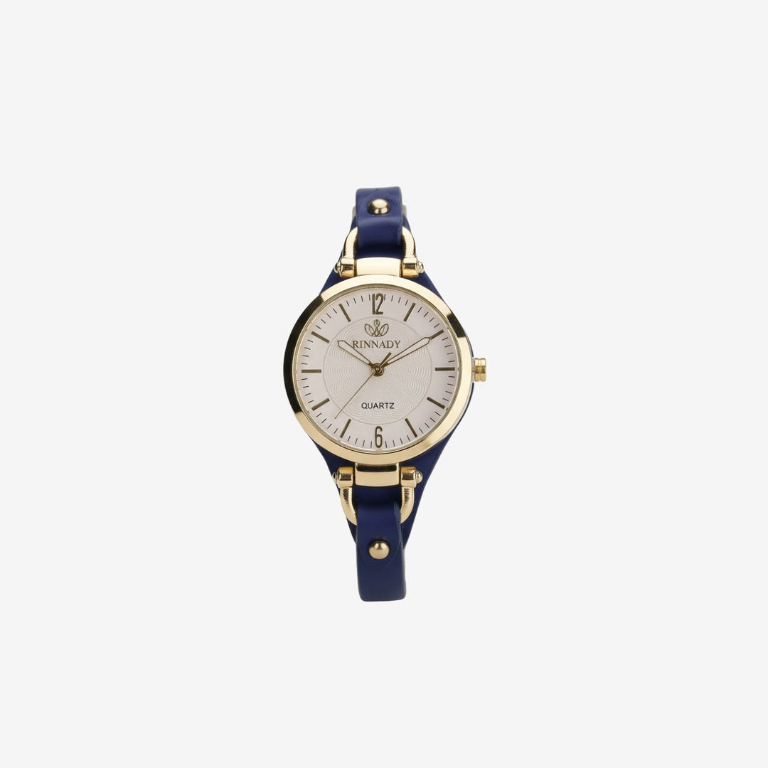 Refined Leather Rinnady Strap Watch