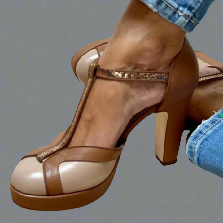 Elegant Heeled Shoe | Stylish Vintage Look Heels