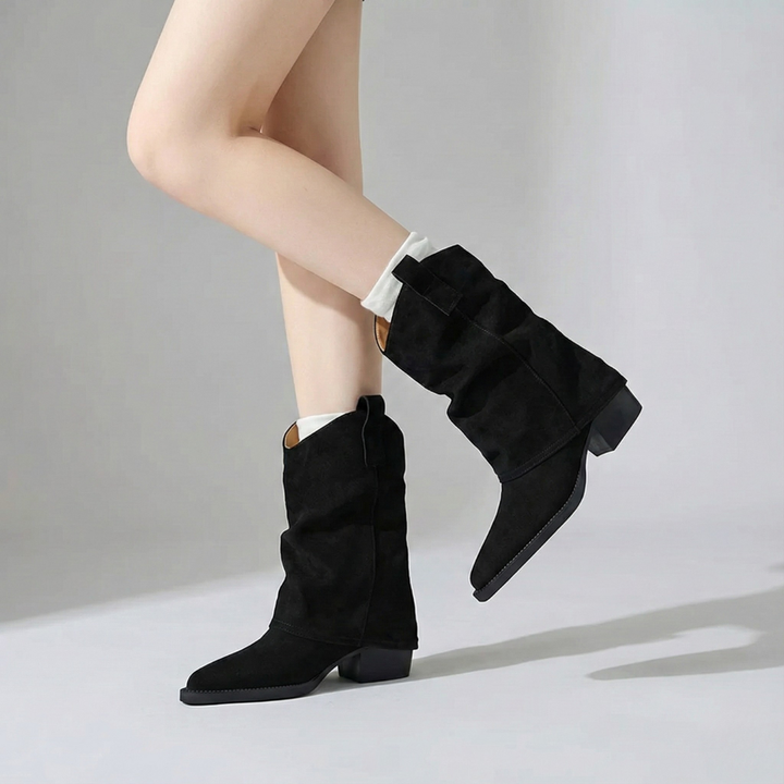 Audrey | Vintage Look Suede Boots
