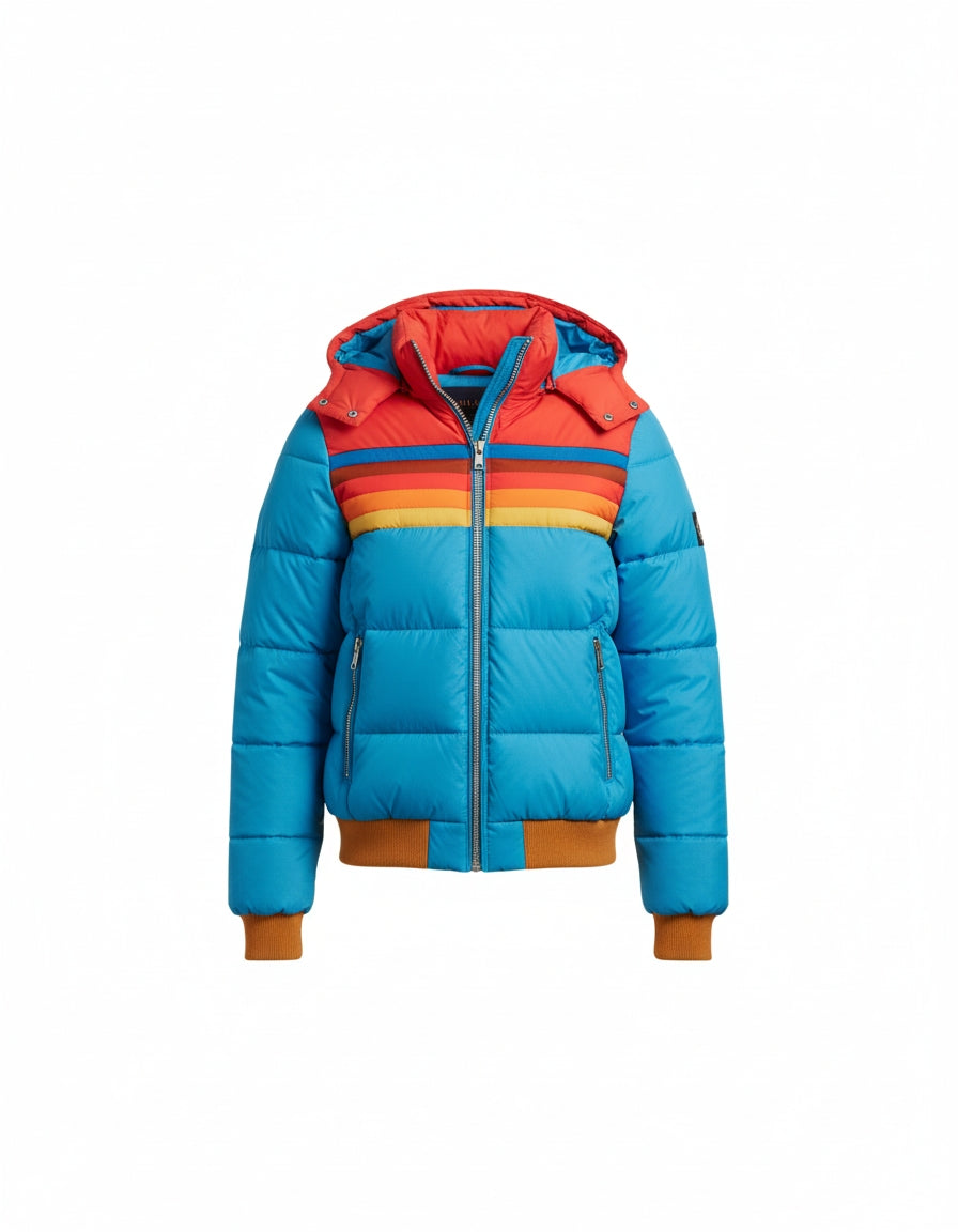 Heritage Retro Stripe Puffer Jacket
