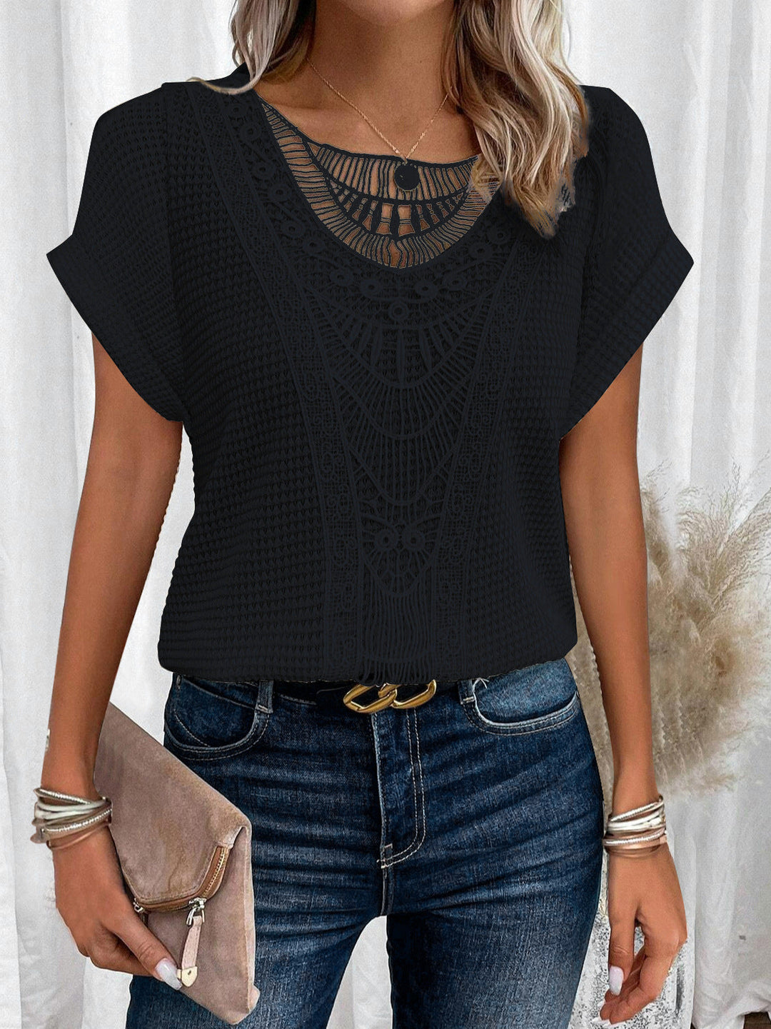 Zarelle | Lace Detail Top