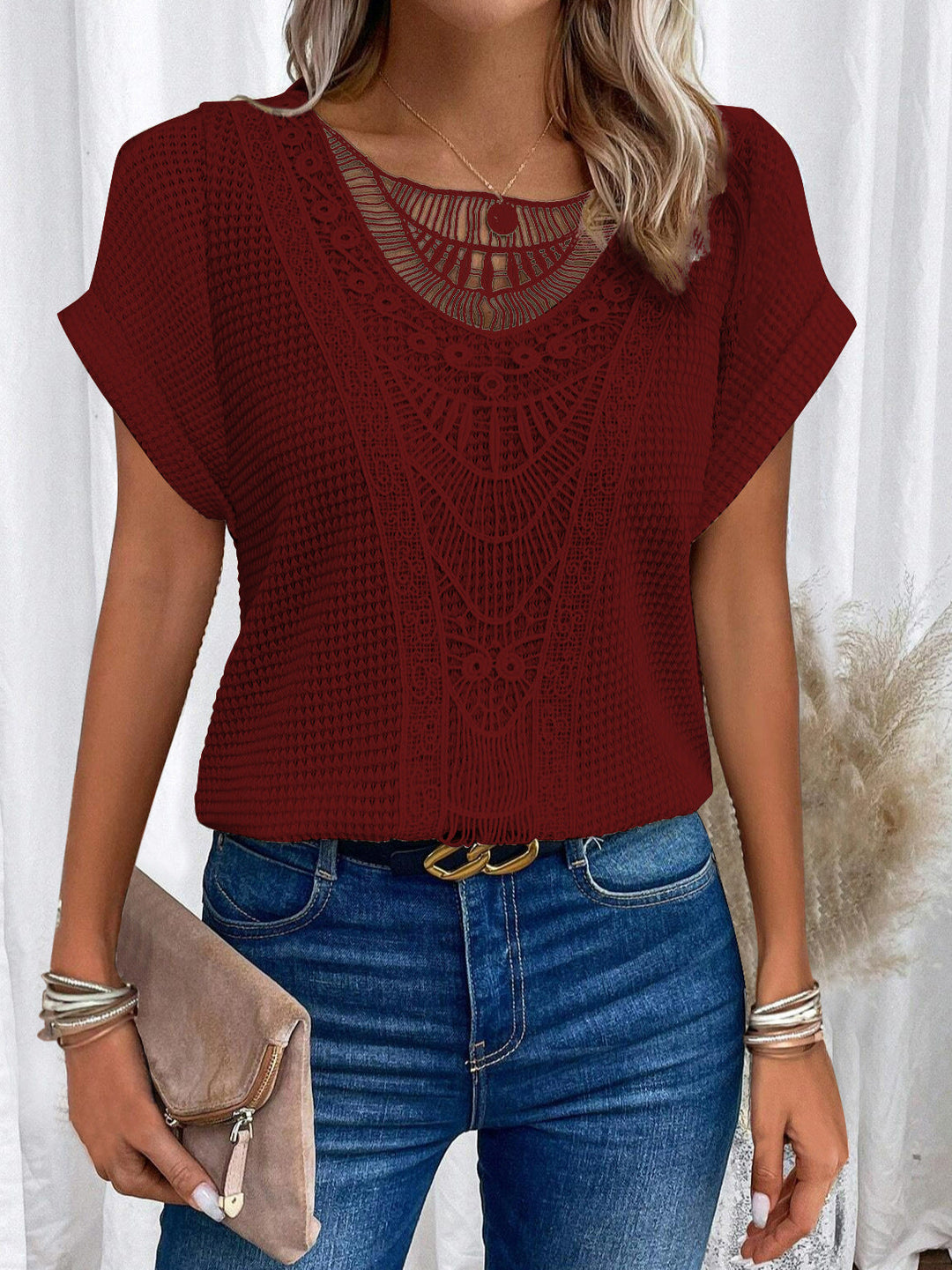 Zarelle | Lace Detail Top