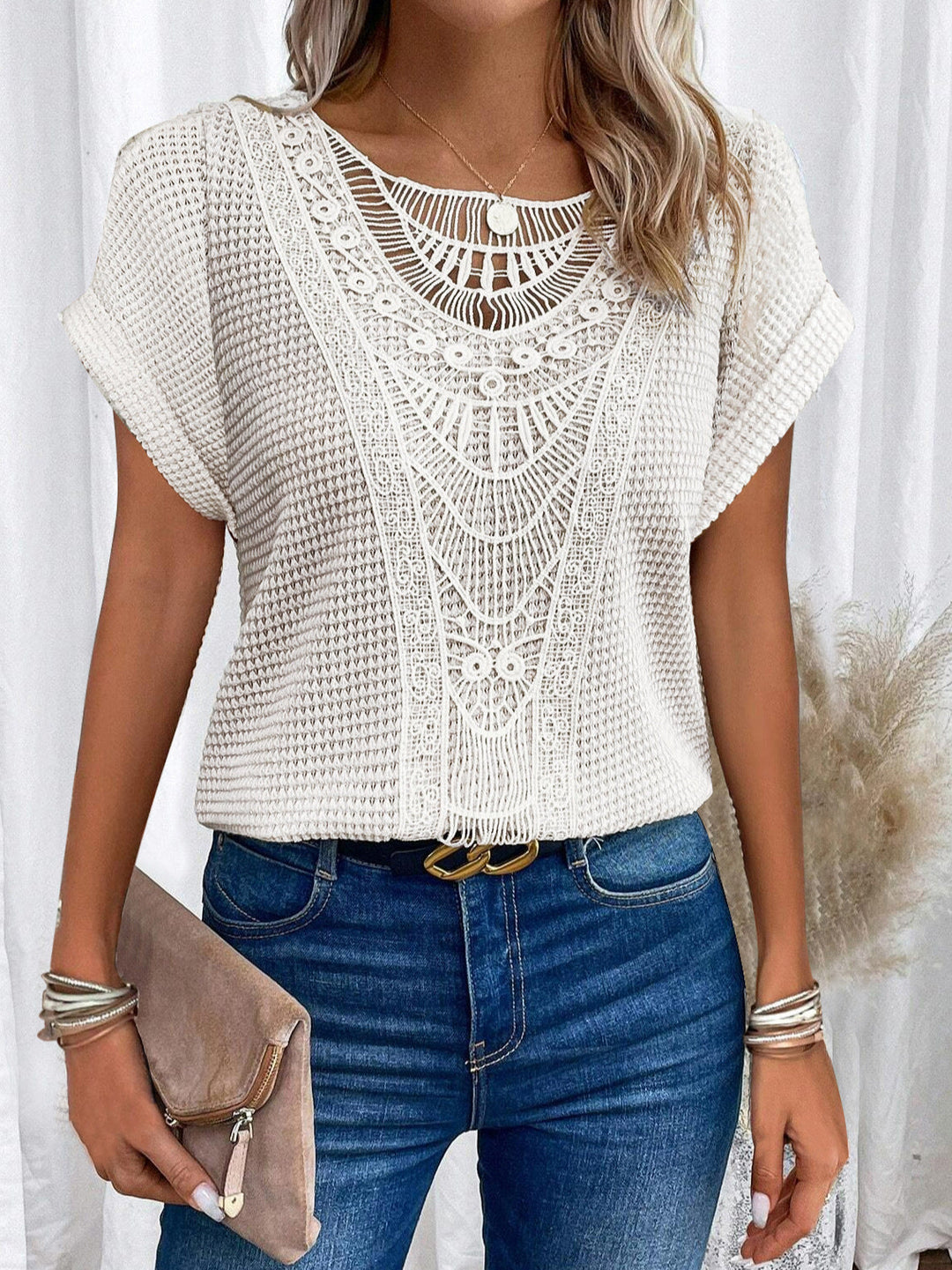 Zarelle | Lace Detail Top