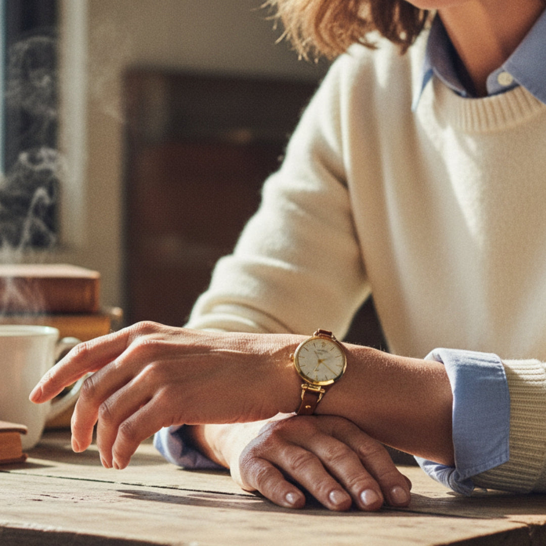 Refined Leather Rinnady Strap Watch