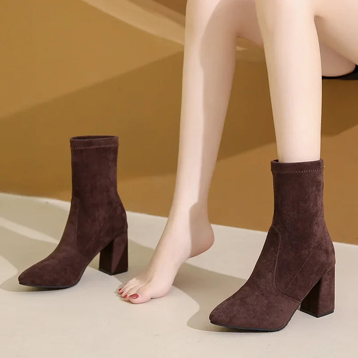Victoria | Elegant Block Heel Boots