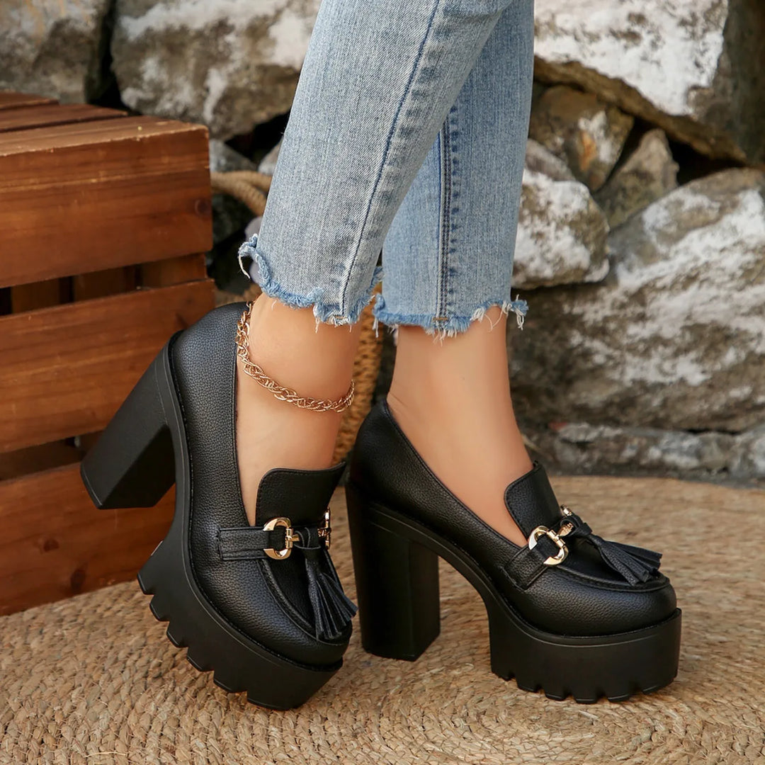 Helen | Elegant Platform Loafers