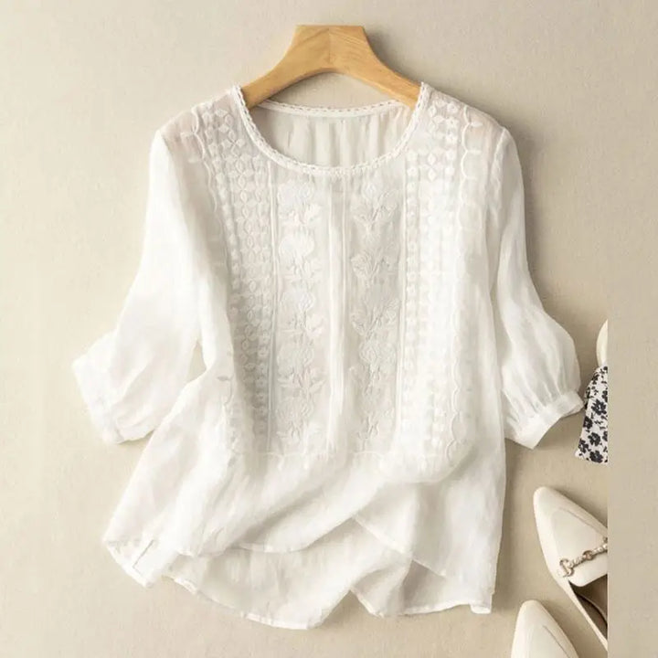 Aurora | Embroidered Relaxed Blouse