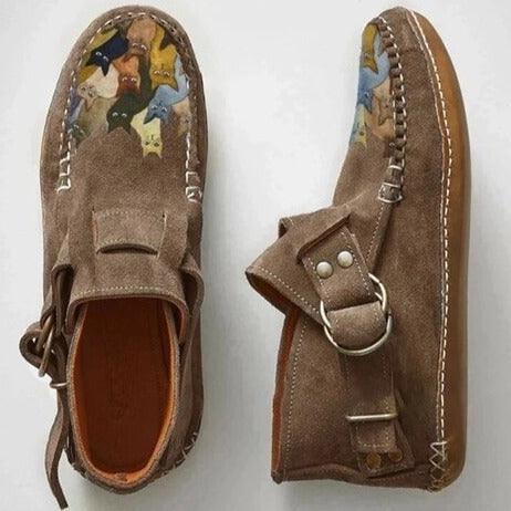 Hazel | Vintage Leather Moccasin Shoes