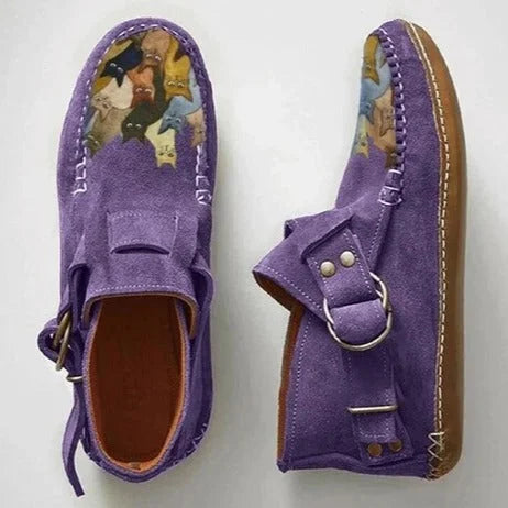 Hazel | Vintage Leather Moccasin Shoes