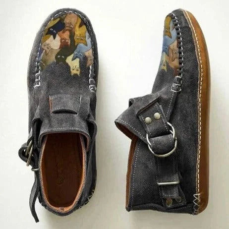 Hazel | Vintage Leather Moccasin Shoes