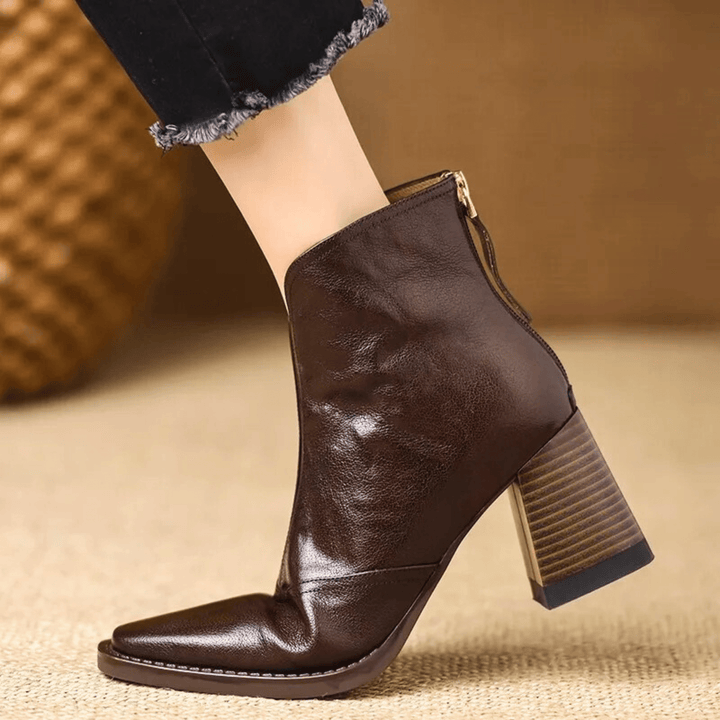 Eleanor | Elegant Leather Ankle Boot